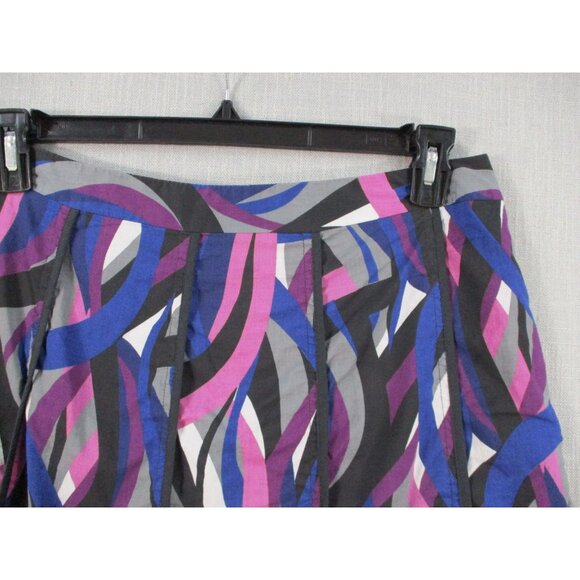 Mix Nouveau Womens Multicolor Abstract Skirt Scallop hem Size L - Picture 7 of 8